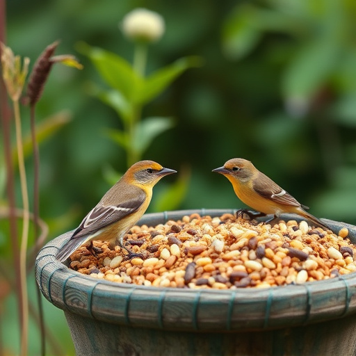 Variety of seeds for small garden birds