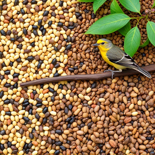 Variety of seeds for small garden birds