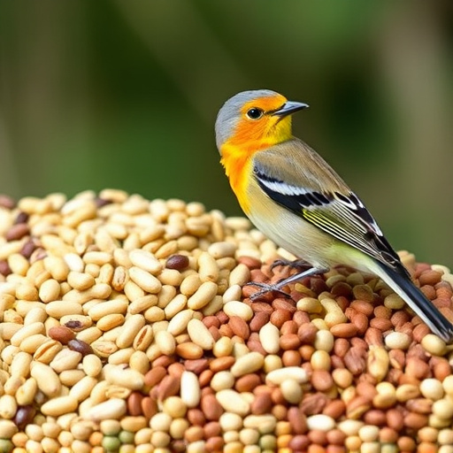Variety of seeds suitable for UK birds