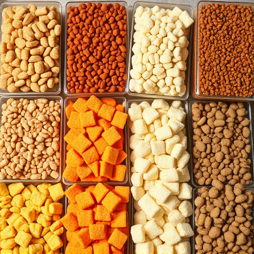 Variety of suet pellet flavours displayed