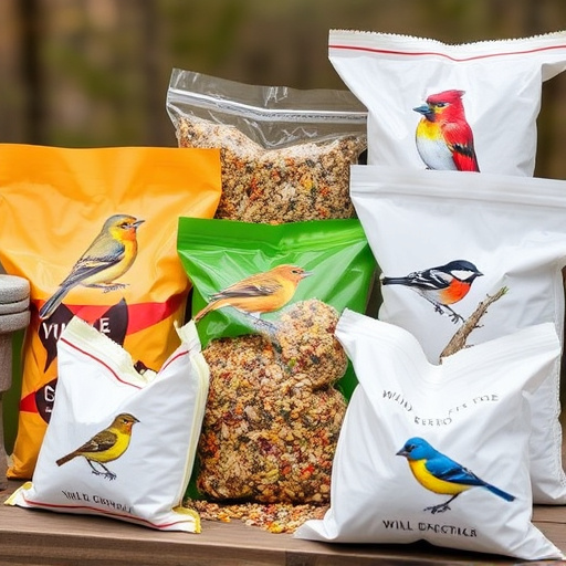 Variety of wild bird seed bags
