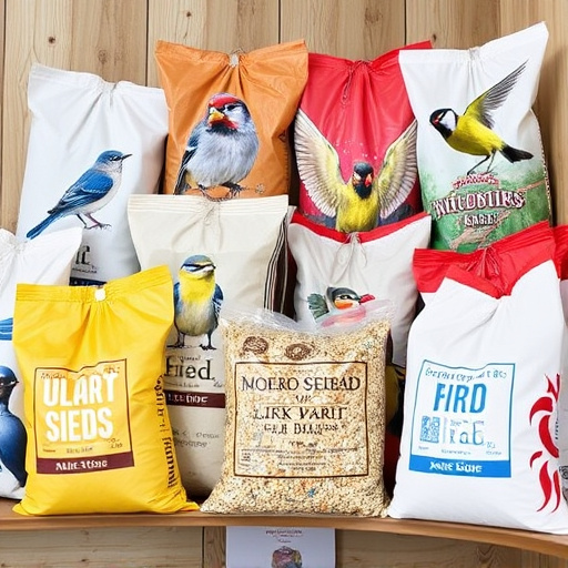 Variety of wild bird seed bags
