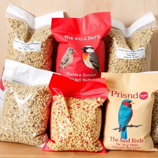 Variety of wild bird seed bags