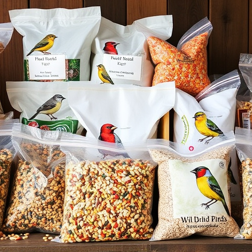 Variety of wild bird seed bags