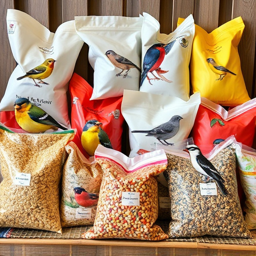 Variety of wild bird seed bags