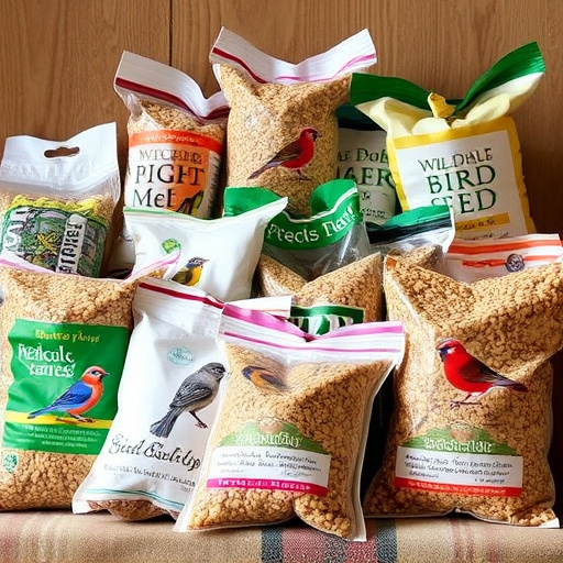 Variety of wild bird seed bags