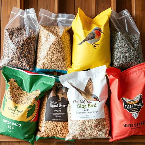 Variety of wild bird seed bags