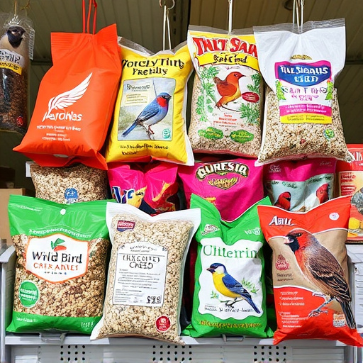 Variety of wild bird seed bags