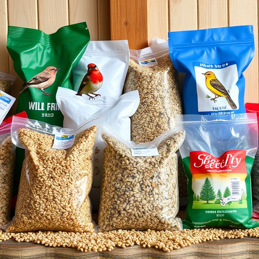 Variety of wild bird seed bags