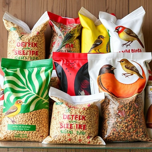 Variety of wild bird seed bags