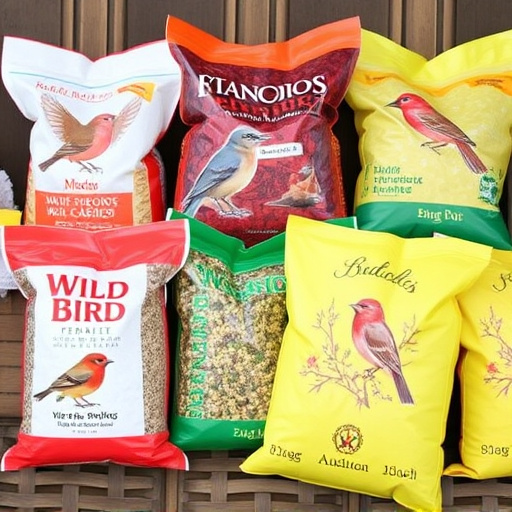 Variety of wild bird seed bags