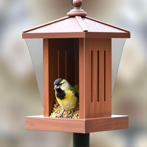 Weatherproof bird feeder with roof cover