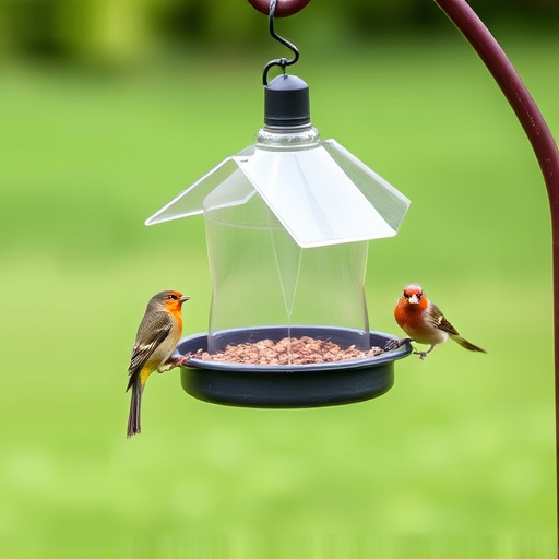 Weatherproof bird feeding station outdoors