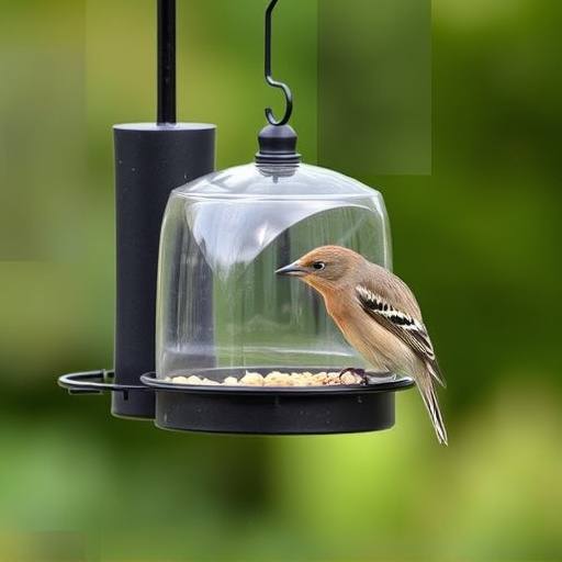 Weatherproof feeder protecting bird seed