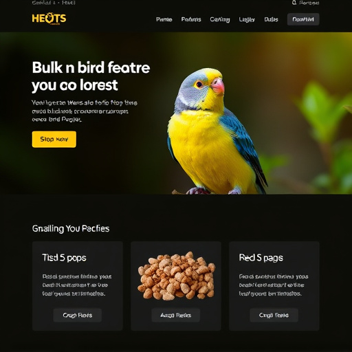 Website offering bulk bird food options