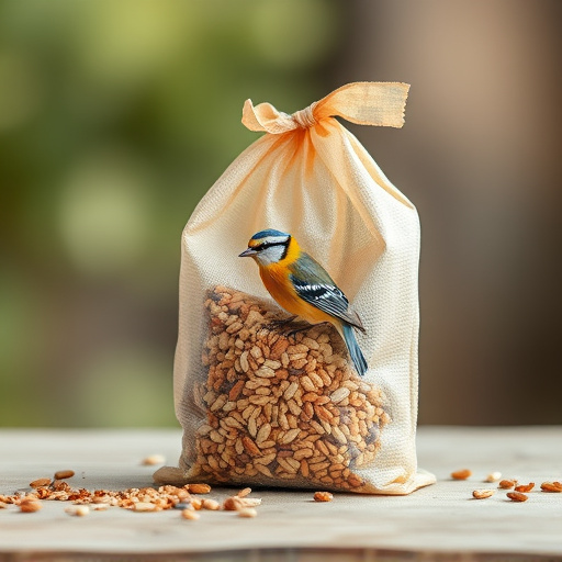 Wild bird seed in eco-friendly bag