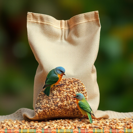 Wild bird seed in eco-friendly bag