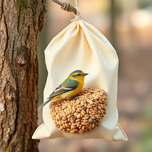 Wild bird seed in eco-friendly bag