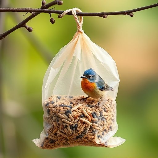 Wild bird seed in eco-friendly bag