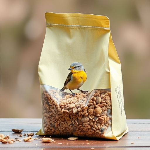 Wild bird seed in eco-friendly bag