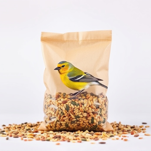 Wild bird seed in eco-friendly bag