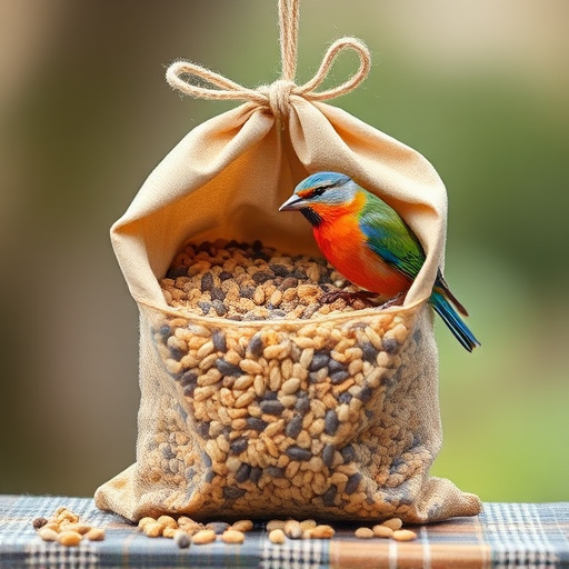 Wild bird seed in eco-friendly bag