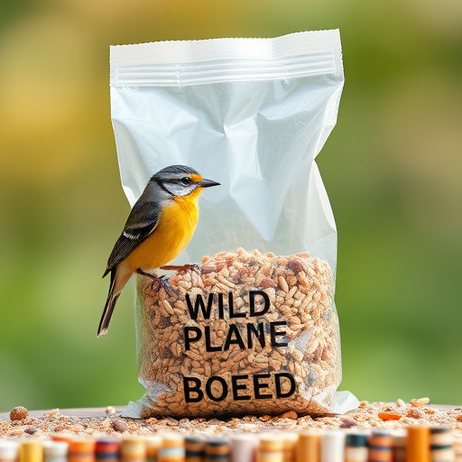 Wild bird seed in eco-friendly bag
