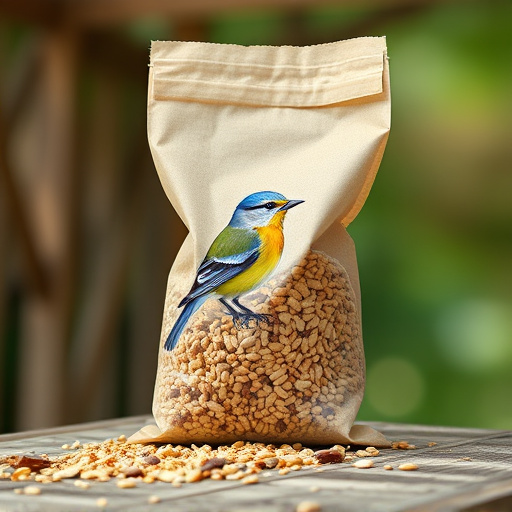 Wild bird seed in eco-friendly bag