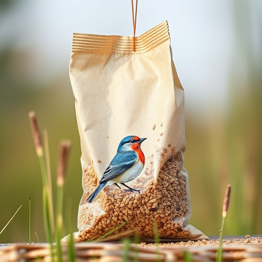 Wild bird seed in eco-friendly bag