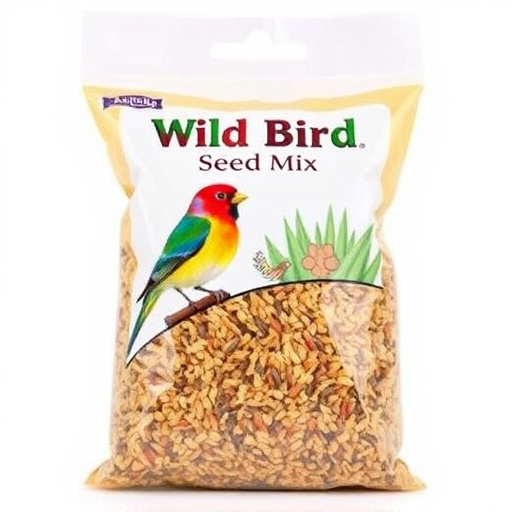 Wild bird seed mix in packaging