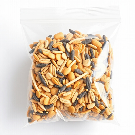 Wild bird seed mix in packaging