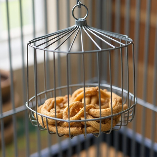 Wire cage feeder for mealworm snacks