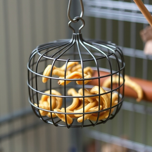 Wire cage feeder for mealworm snacks