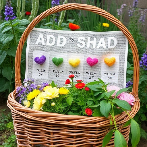 Add-to-basket screen with seed varieties