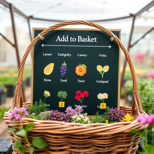 Add-to-basket screen with seed varieties