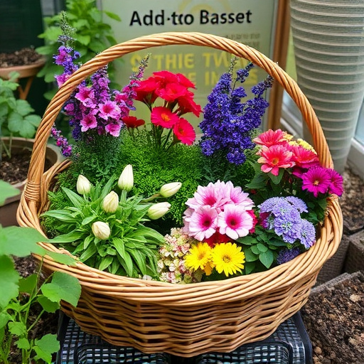 Add-to-basket screen with seed varieties