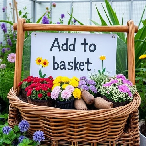 Add-to-basket screen with seed varieties