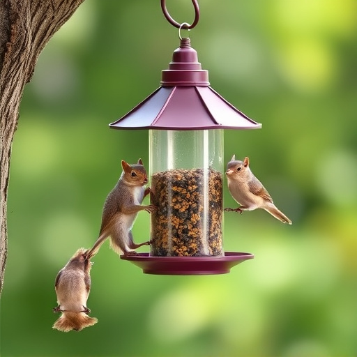 Affordable squirrel-resistant bird feeder hanging
