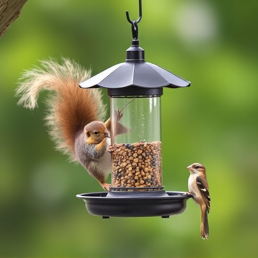 Affordable squirrel-resistant bird feeder hanging