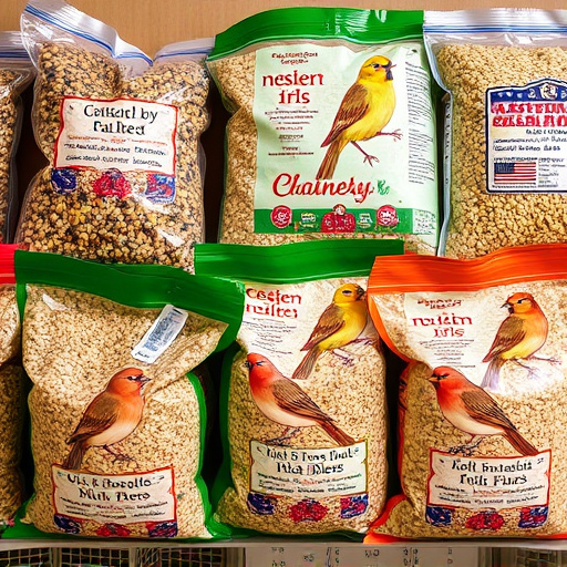 Assorted bird seed bags ready shipment