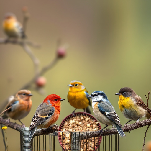 Assorted UK bird feed on webpage