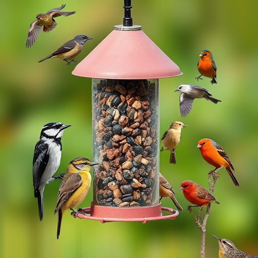 Assorted UK bird feed on webpage