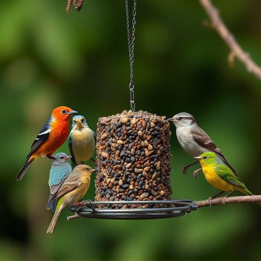 Assorted UK bird feed on webpage