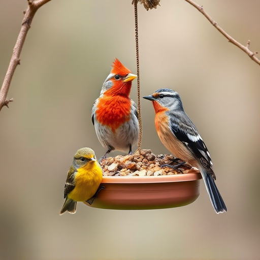 Assorted UK bird feed on webpage