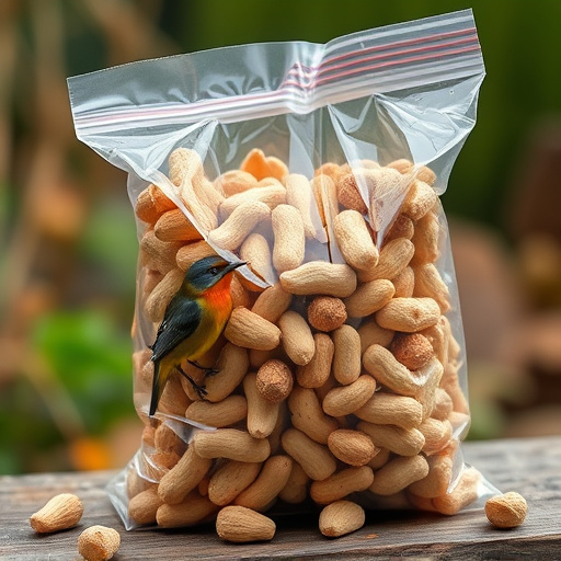 Bag of peanuts for wild birds