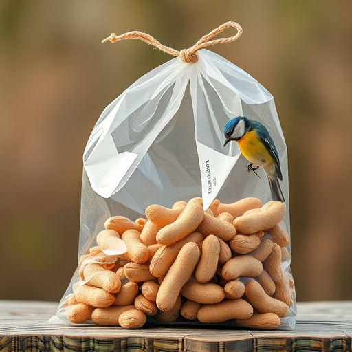 Bag of peanuts for wild birds