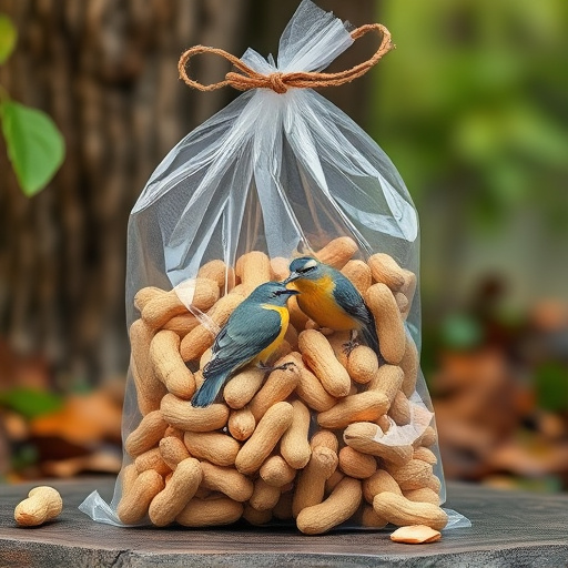 Bag of peanuts for wild birds