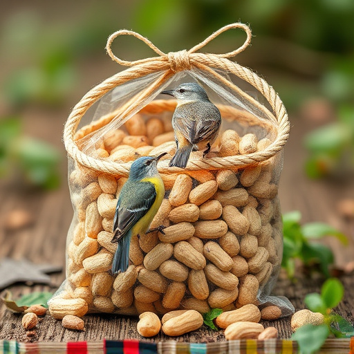 Bag of peanuts for wild birds