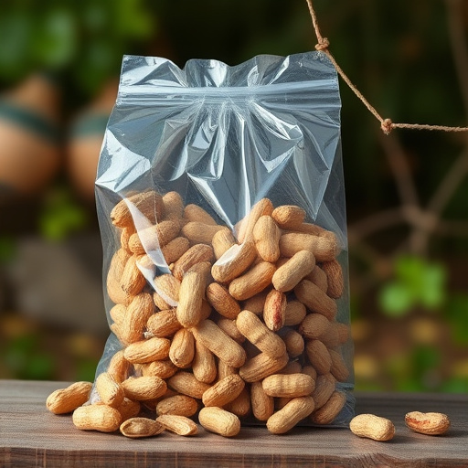 Bag of peanuts for wild birds