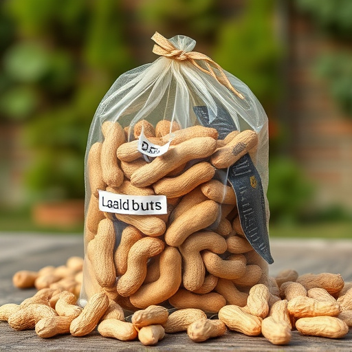Bag of peanuts for wild birds